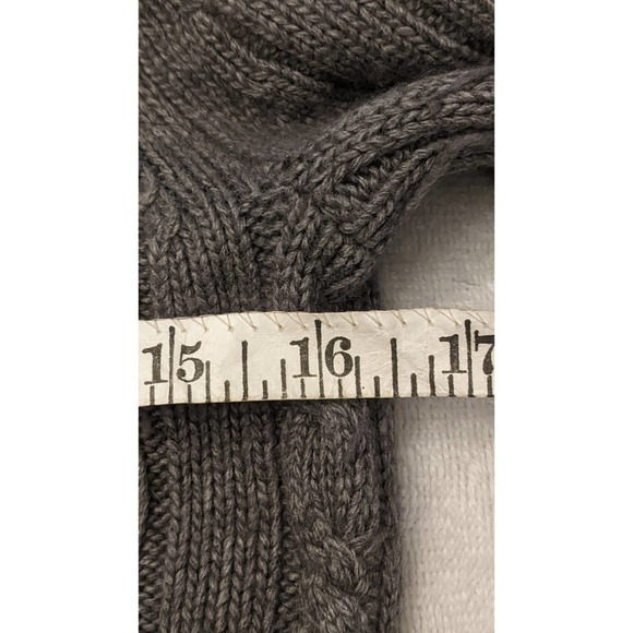J Crew Cableknit Grey Turtleneck Sweater, Small - Picture 8 of 8